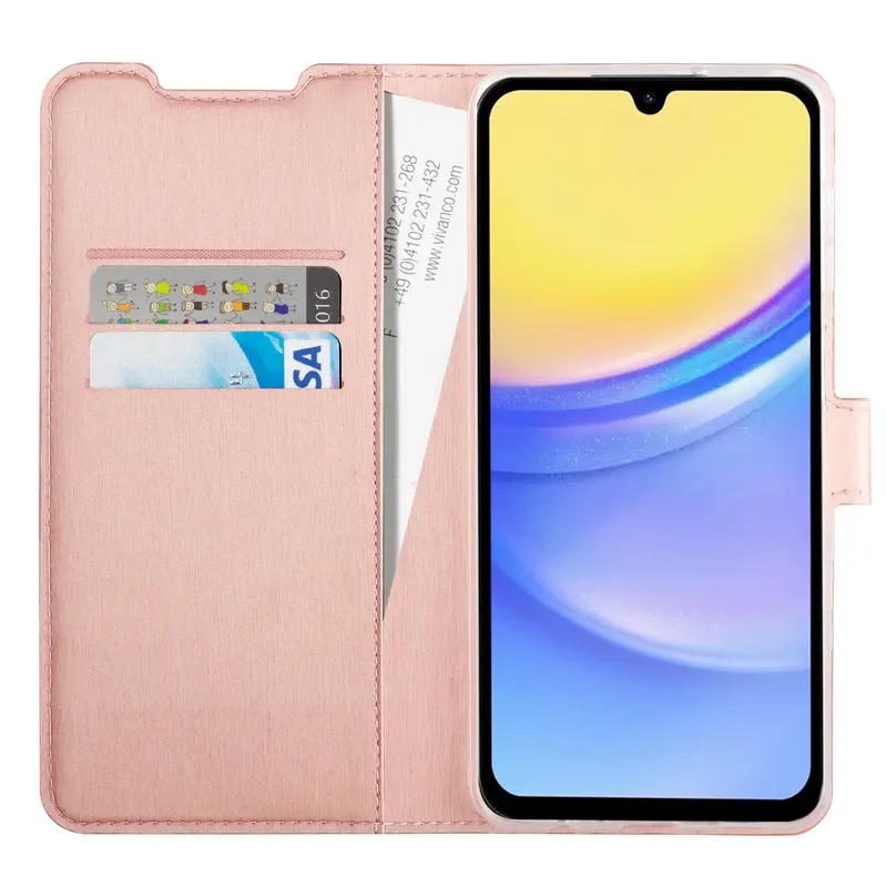 Vivanco Classic Lompakkokotelo Galaxy A16 5G Ruusukulta - 2864360