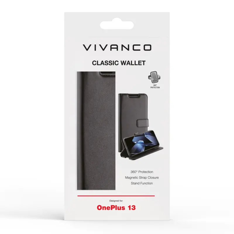 Vivanco Classic Lompakkokotelo OnePlus 13 5G Musta - 2864458