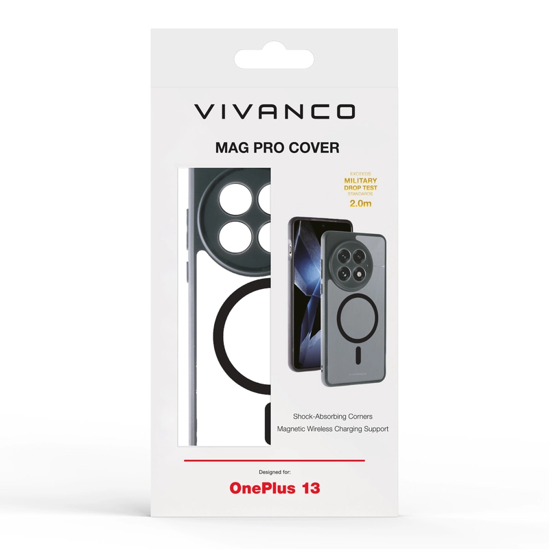 Vivanco Mag Pro Cover OnePlus 13 Kirkas/Musta - 2864460
