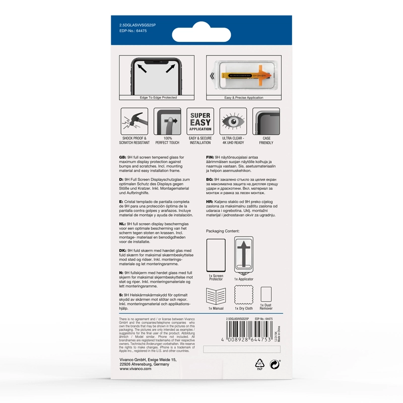 Vivanco Full Screen Panssarilasi Samsung Galaxy S25+/S24+ - 2864475