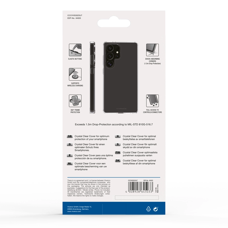 Vivanco Crystal Clear Suojakuori Samsung Galaxy S25 Ultra Kirkas - 2864503