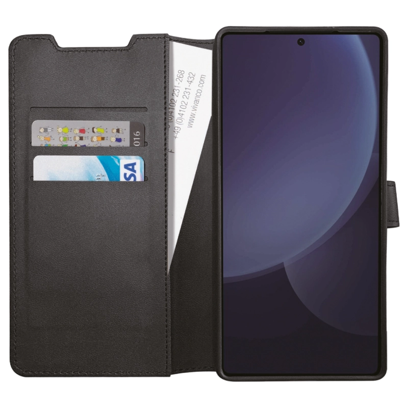 Vivanco Classic Lompakkokotelo Samsung Galaxy S25 Ultra Musta - 2864504