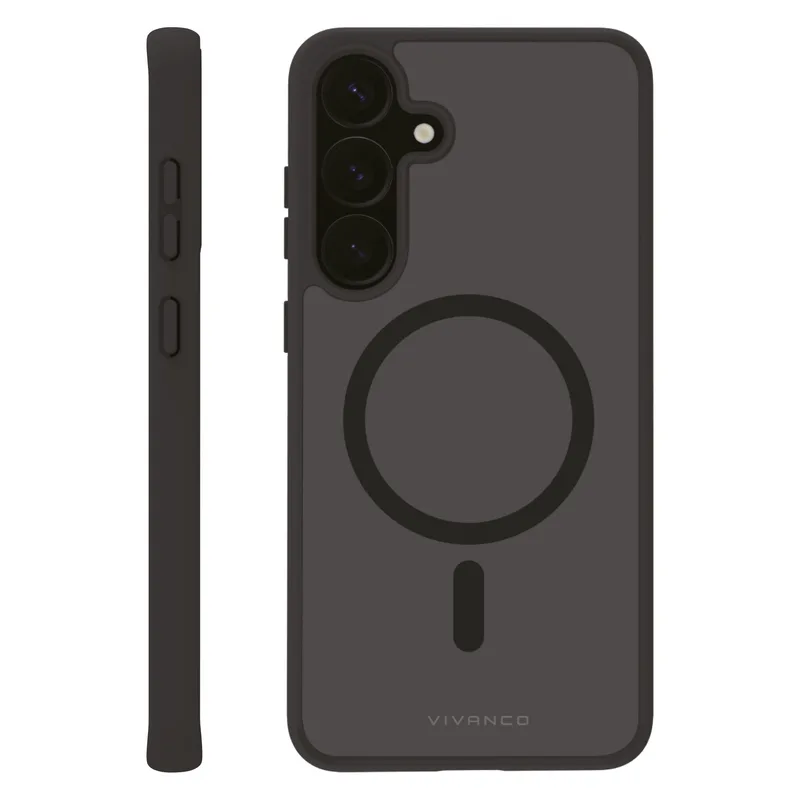 Vivanco Mag Pro Cover Samsung Galaxy S25+ Kirkas/Musta - 2864508