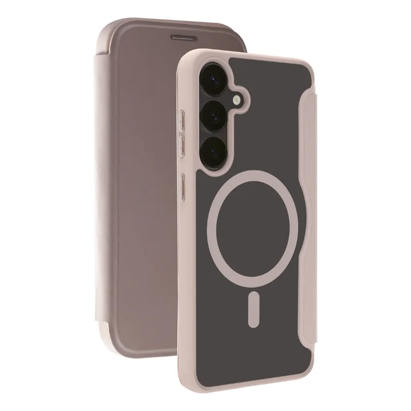 Vivanco Mag Wallet Lompakkokotelo Samsung Galaxy S25 Greige - 2864513