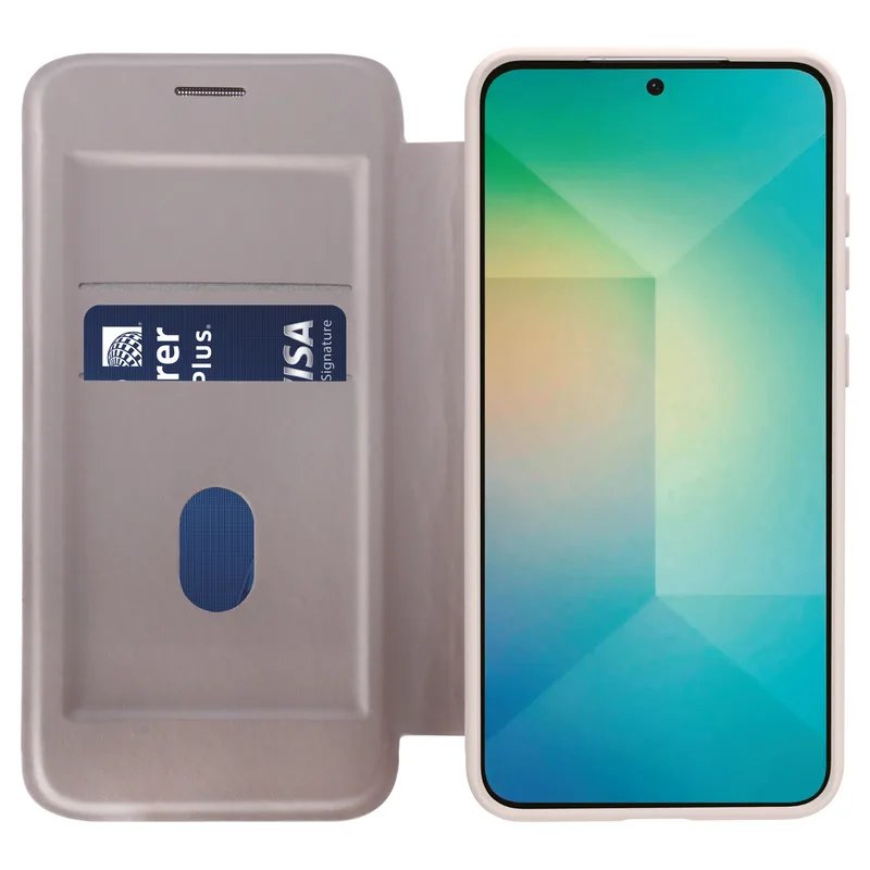 Vivanco Mag Wallet Lompakkokotelo Samsung Galaxy S25 Greige - 2864513