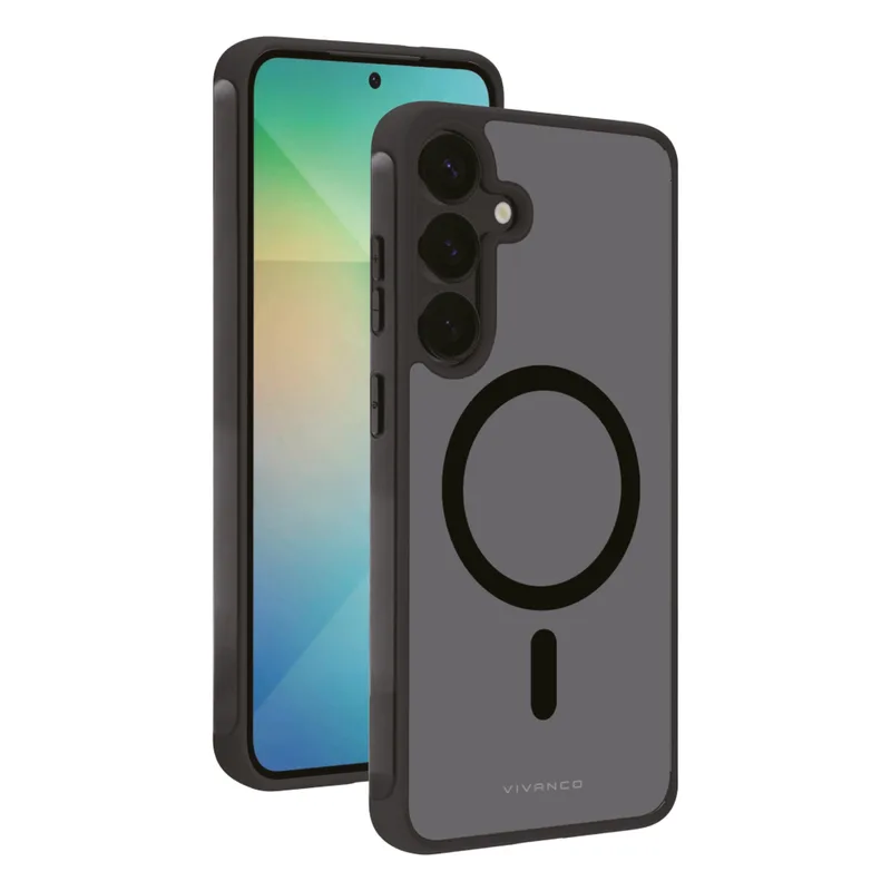Vivanco Mag Pro Cover Samsung Galaxy S25 Kirkas/Musta - 2864514