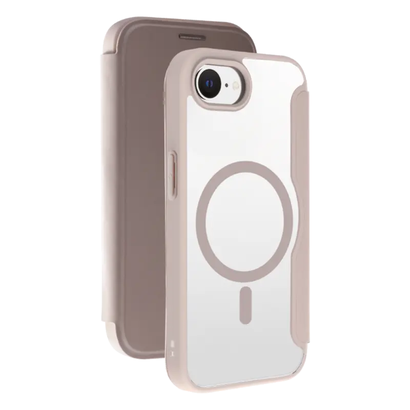 Vivanco Mag Wallet Lompakkokotelo Apple Apple iPhone 17e/16e Greige - 2864529
