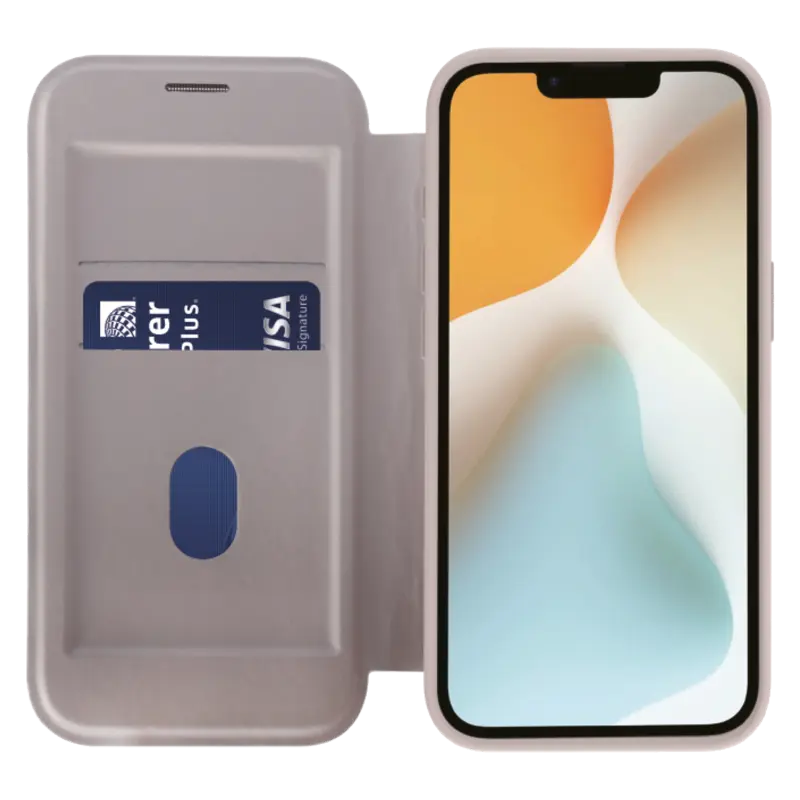 Vivanco Mag Wallet Lompakkokotelo Apple Apple iPhone 17e/16e Greige - 2864529
