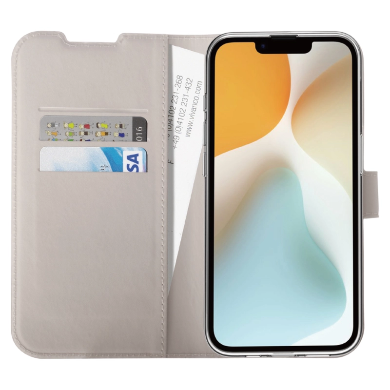 Vivanco Classic Lompakkokotelo Apple iPhone 17e/16e Greige - 2864533