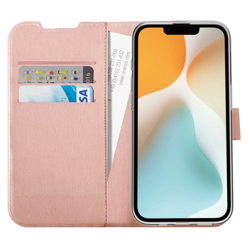 Vivanco Classic Lompakkokotelo Apple iPhone 17e/16e Ruusukulta - 2864534