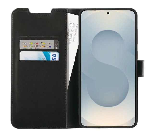 Vivanco Classic Lompakkokotelo Samsung Galaxy S25 Edge Musta - 2864561