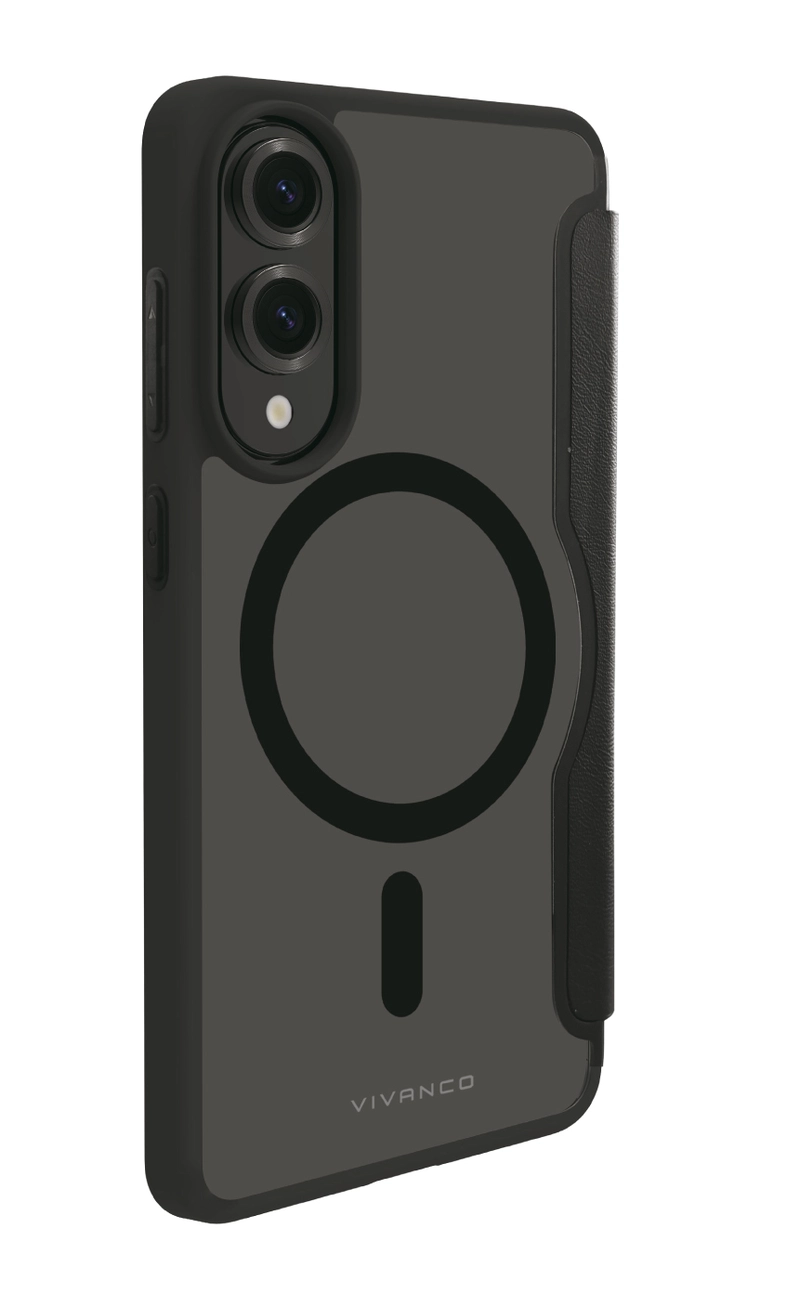 Vivanco Mag Wallet Lompakkokotelo Samsung Galaxy S25 Edge Musta - 2864562