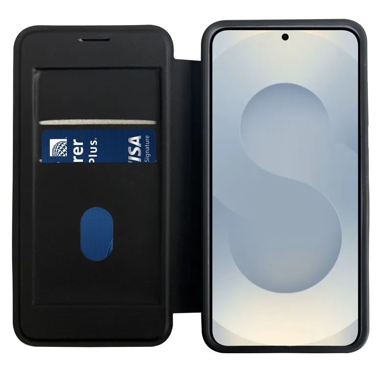 Vivanco Mag Wallet Lompakkokotelo Samsung Galaxy S25 Edge Musta - 2864562