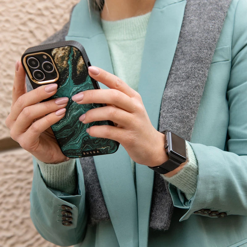 Burga Metal Mesh Black - Apple Watch 42/44/45/46/49mm Metalliranneke - 2178229