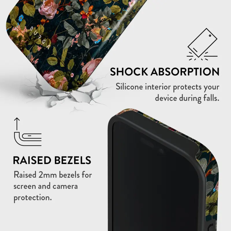 Burga Bloomy Garden - Apple iPhone 16 Tough Suojakuori - 2936996