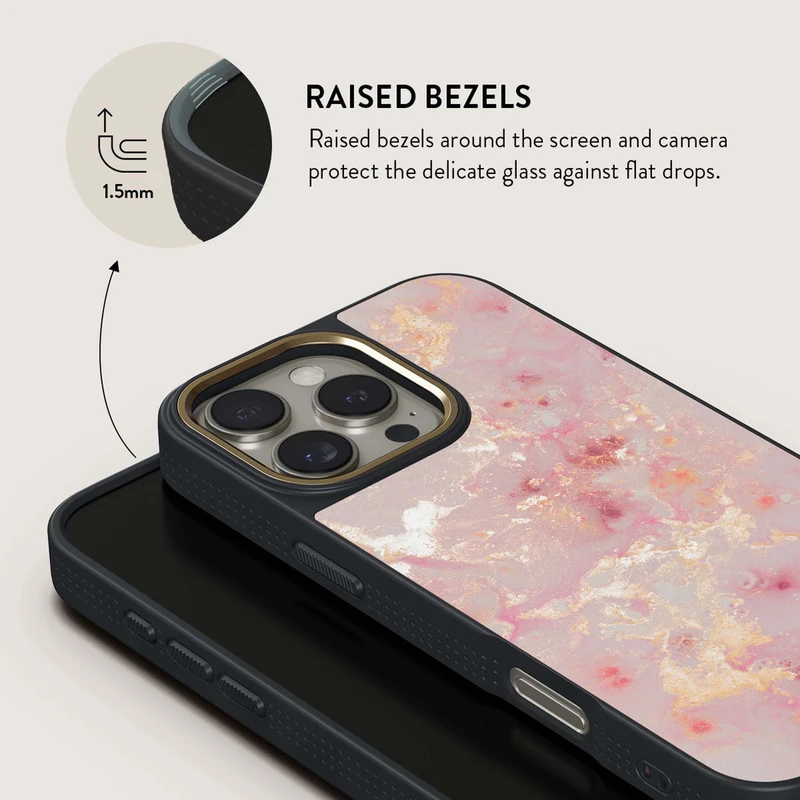 Burga Golden Coral - Apple iPhone 16 Pro Max Suojakuori Elite Magsafe Musta/Kulta - 2937665