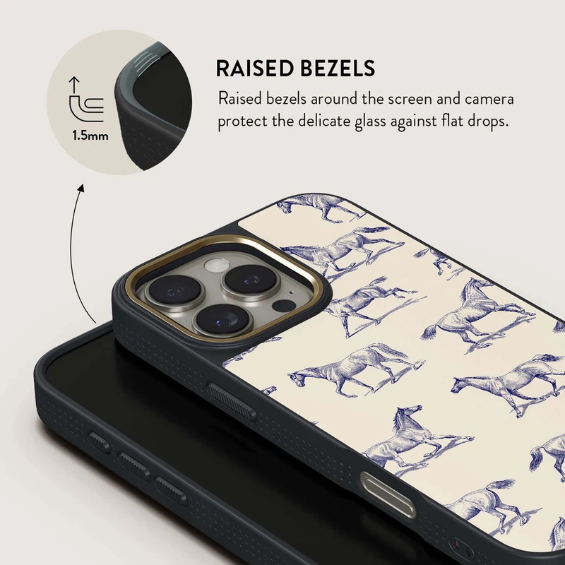Burga Derby Race - Apple iPhone 16 Pro Max Suojakuori Elite Magsafe Musta/Kulta - 2939489