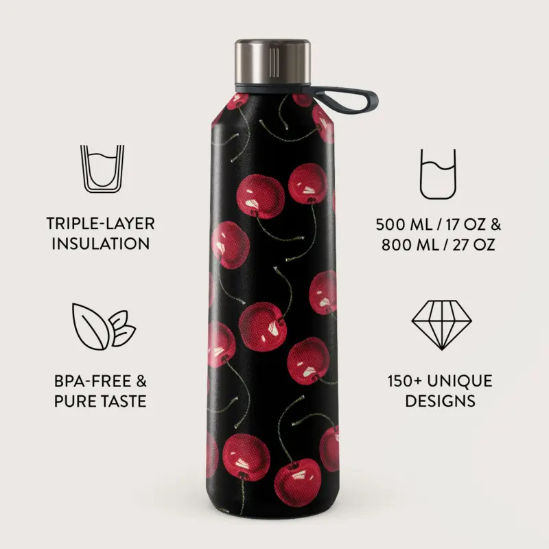 Burga Cherrybomb - Vesi-/Termospullo 800ml - 2948696
