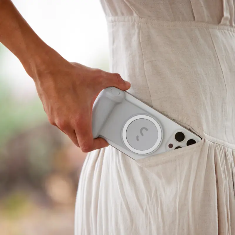 Shiftcam SnapGrip Pro Qi2 akulla MagSafe -yhteensopiva Greige - 2949679